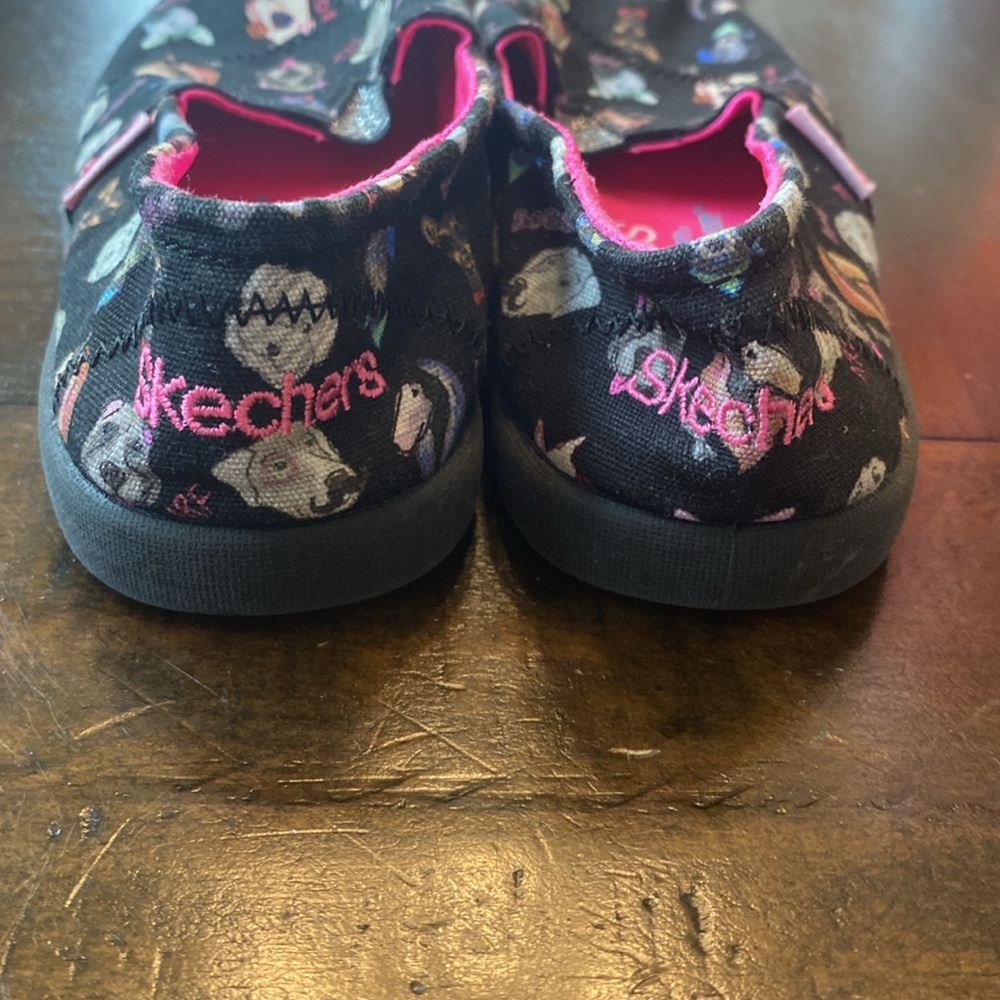Lil' BOBS by Sketcher girls Dog pattern slip on shoes size 12.5 - Picture 4 of 6